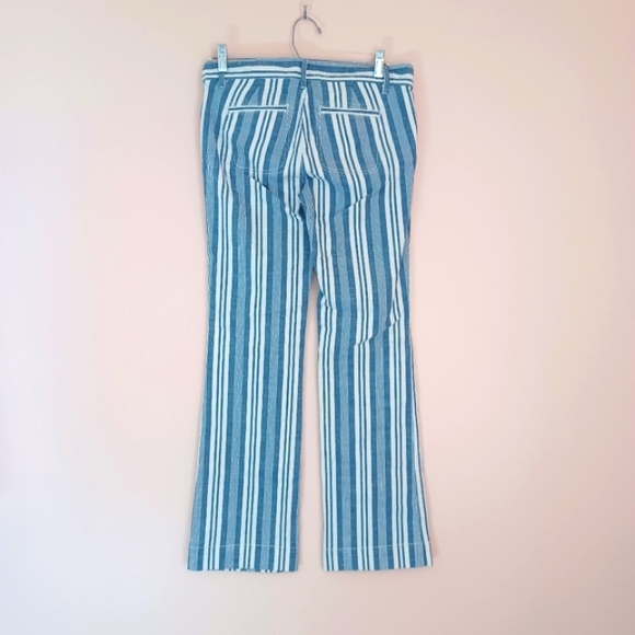 LOFT Striped Denim Flare Pant Size 2 - Picture 9 of 12